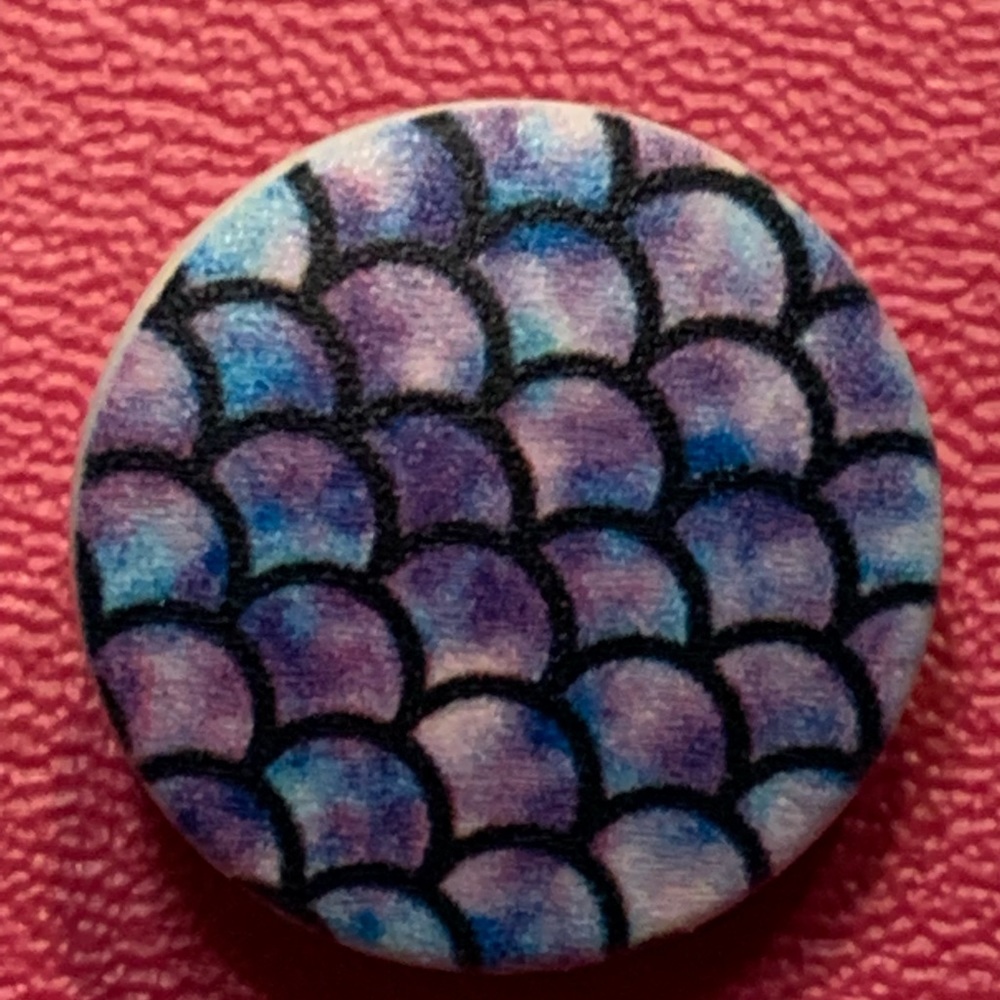 New mermaid scales snap.  Part of snap jewelry collection.  NWOT